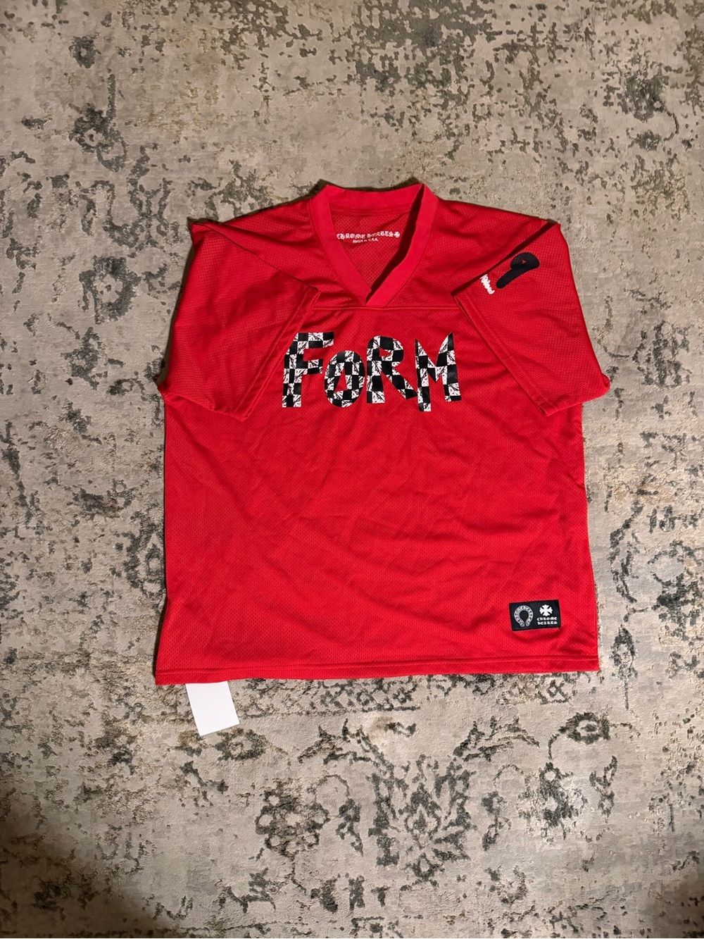 Chrome Hearts Red FORM Graphic Men's Jersey